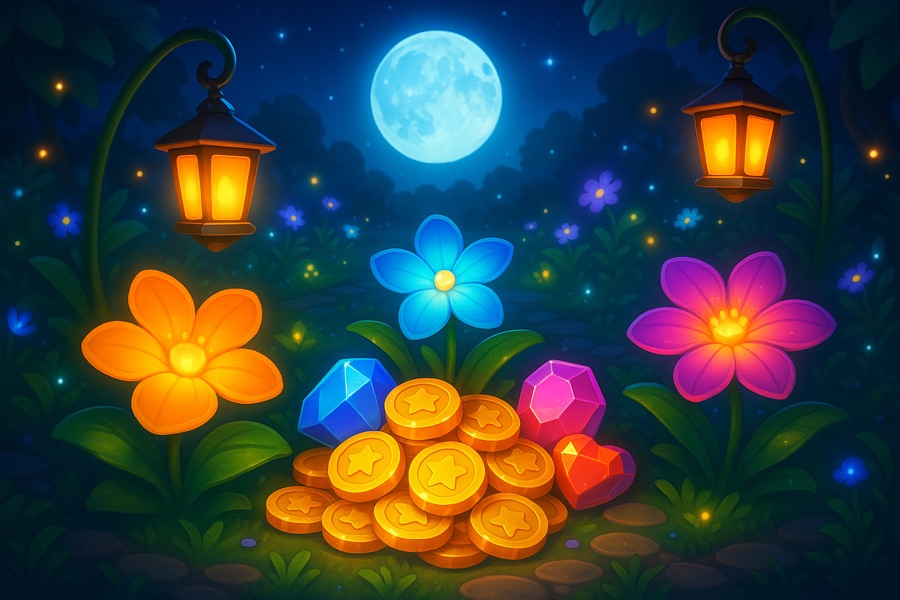 Moonlit Garden — free social game key art