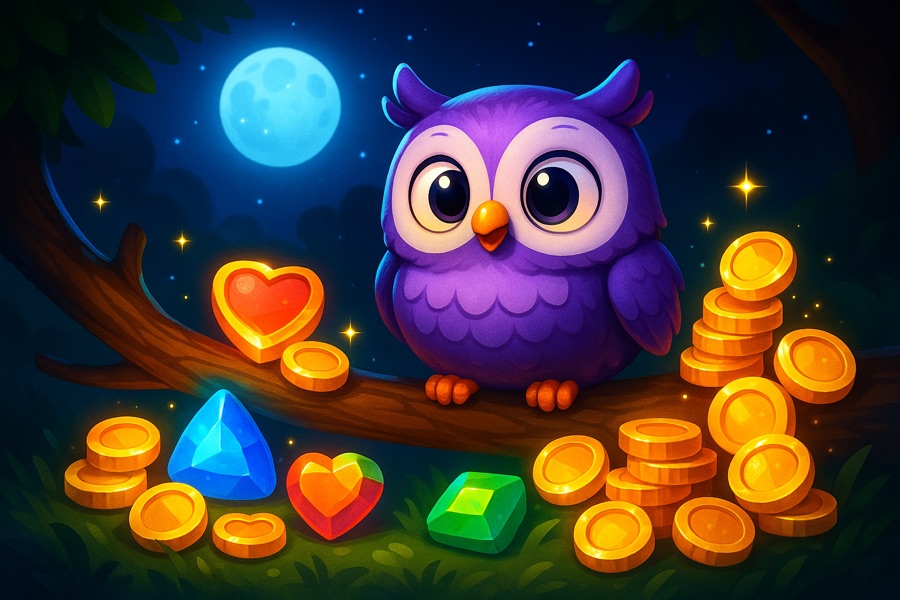 Owl Woods — free social game key art